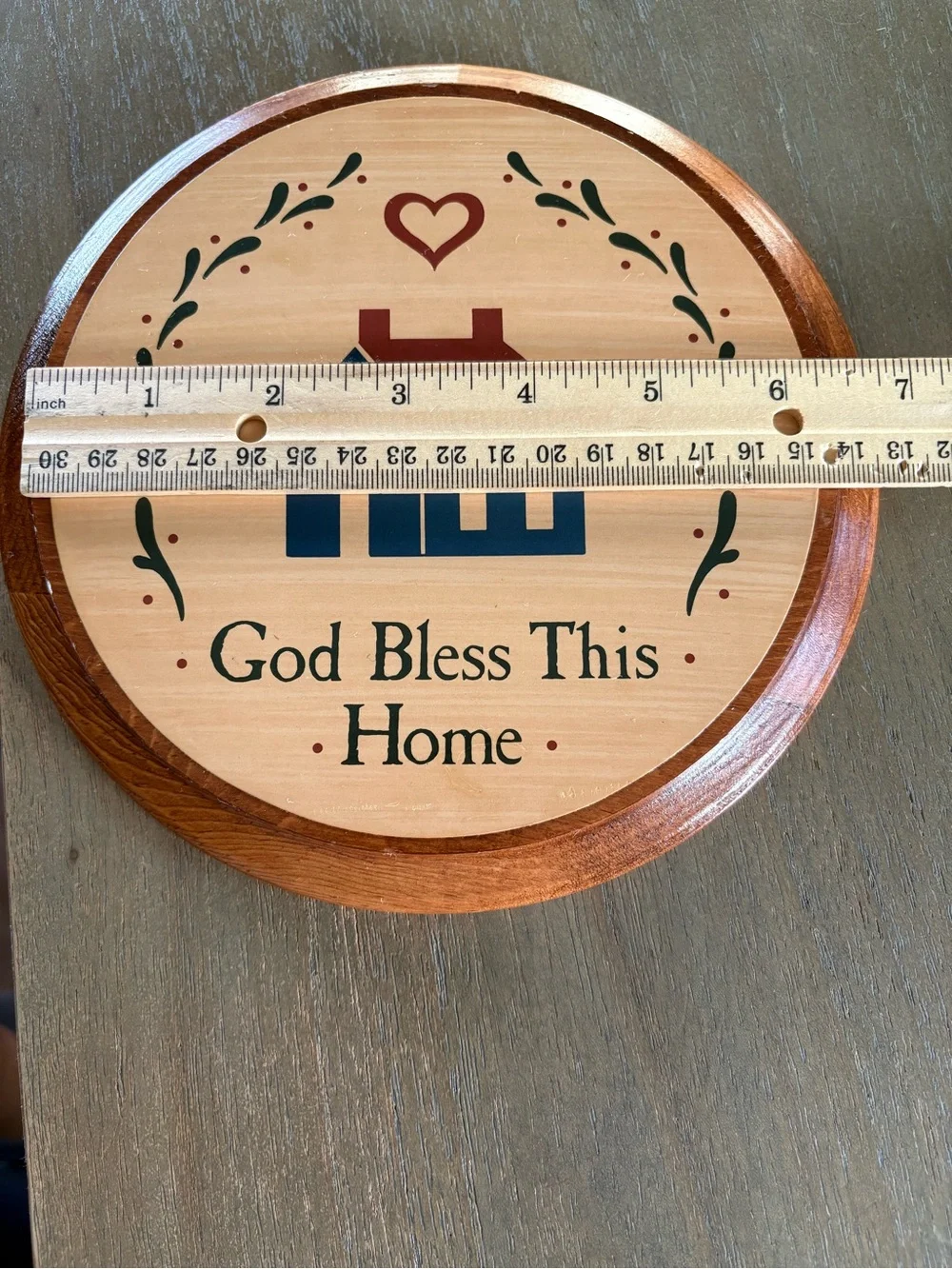 Vintage Wood Wall Sign God Bless This Home Farmhouse Country Blessing Wall Decor